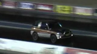 TOYOTA RAV 4 RUNS 13.06 @ 106 MPH AT SYDNEY DRAGWAY - RACE FOR REAL - 9.3.2011