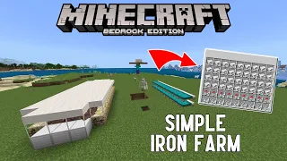 Minecraft Bedrock - NEW FAST & SIMPLE 1.17+ IRON FARM (PS4, MCPE, XBOX, Windows 10 & Switch)