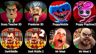 Scary Teacher 3D,Prankster 3D,Poppy Playtime 3,Poppy Playtime Chapter 2,Dark Riddle,Dark Riddle 2