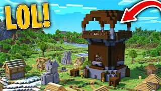 Encontramos una TORRE de PILLAGERS en una ALDEA de MINECRAFT 1.18! 😍