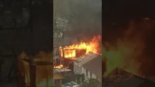 Барнаул, пожар на Советской армии. 25.10.2020.