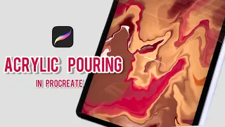 Acrylic Pouring in Procreate Tutorial . (Easy 1 min. tutorial)   #shorts