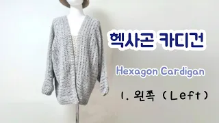 헥사곤 카디건 1 왼쪽 Hexagon Cardigan 1 Left