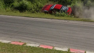 Nissan drift car crash in Kaunas, Lithuania