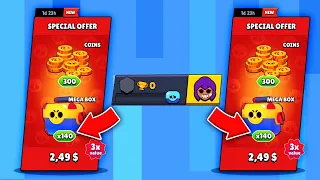 Opening 140 MEGA BOX on 0 TROPHY Account😱- Brawl Stars