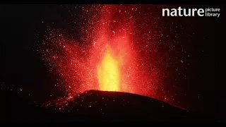 Lava from volcanic eruption, Cumbre Vieja Volcano, La Palma, Canary Islands, September 2021