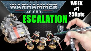 Episode 1 Space Marine Vlog: Warhammer 40,000 Escalation League (Airbrush Tips & Tricks)