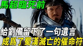 馬超臨死前，給劉備留下句遺言，41年後，卻成爲了蜀漢滅亡的「催命符」！