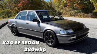 K24 EF SEDAN (Fully Built 280hp) // Cars & Coffee AVL