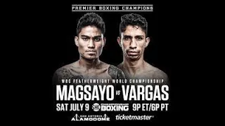 Mark Magsayo vs Rey Vargas live boxing commentary no visuals