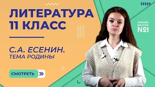 С.А. Есенин. От новокрестьянской лирики до имажинизма. Видеоурок 24. Литература 11 класс