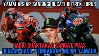 "motogp" fabio quartararo puas dengan hasil perbaruan mesin yamaha, tambah kencang