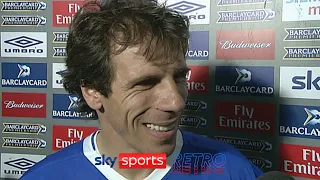 Gianfranco Zola after his last game for Chelsea