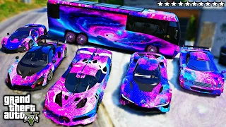 GTA 5 - Stealing GALAXY Modified LUXURY Cars with Franklin in GTA 5 RP..