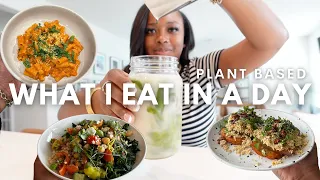 plant-based what i eat in a day | quick vegan meals, comfort meal, healthy (sweet greens vegan)