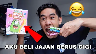 AKU BELI JAJAN BERUS GIGI 😬 GOSOK GIGI SAMPAI BERSIH 😂