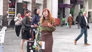 Christina Perri, A Thousand Years  (cover by Serena Kaos) - busking in the streets of London