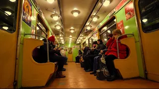 🇺🇦Ezh3/Em-508T cars in Kharkov metro (14.02.2022)