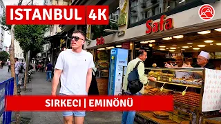 Istanbul 2023 Walking Tour Sirkeci Eminönü Historical Places|4k 60fps