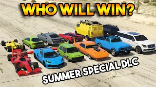 GTA 5 ONLINE : ALL SUMMER SPECIAL DLC VEHICLES TUG OF WAR (WHO WILL WIN?)