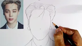BTS Park Jimin drawing // How to draw BTS Park Jimin