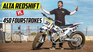 Racing an Electric Dirt Bike vs Full Field of 450 Four Strokes!