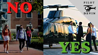 Why You Need To Go To College To Be A Helicopter Pilot!!