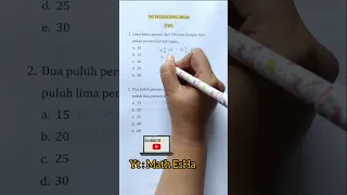 SOAL MATEMATIKA DASAR TES MASUK KERJA TIU CPNS