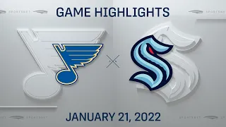 NHL Highlights | Blues vs. Kraken - Jan 21, 2022