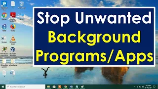 How to stop programs running in background windows 10