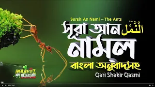 027) সূরা নমল -Surah An-Naml | অনুবাদ سورة النمل পিপীলিকা | Qari Shakir Qasmi | mahfuz art of nature