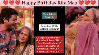 [8 FEB] Happy Birthday Rita Maa 🎂❤️ Strongest Mother🙏 | One of The Best Live With SidNaaz Family😍