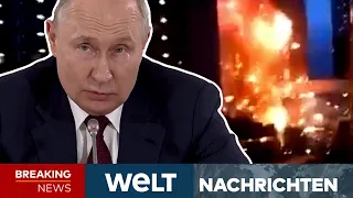 UKRAINE-KRIEG: Attacke auf Moskau! Schlag gegen Brücke! Merkwürdiges Dementi von Putin | WELT Stream