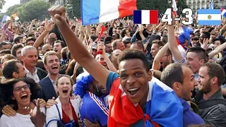 Crazy French Fans React To Beating Argentina || France 4 - 3 Argentina || World Cup 2018