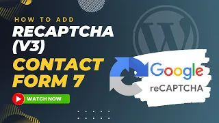 WordPress Tutorial #47 How to Add reCAPTCHA v3 in Contact Form 7 in WordPress