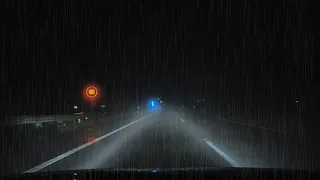 ☔️Driving Silently Alone on a Rainy Highway📽️Real Footage(No Loop)