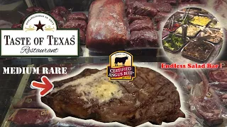 My 1st Certified Angus Medium Rare COWBOY STEAK from Taste of Texas,  Pick Your Own Steak Steakhouse