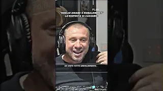 “È meglio ZIDANE o RONALDINHO?” CASSANO non ha alcun dubbio. #cassano #calcio #shorts