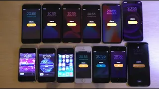 Apple iPhone from 2G to iPhone 12 Ringing Alarms at the Same Time