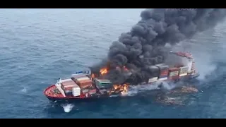 An explosion has been observed on board the container ship ‘X-Press Pearl’