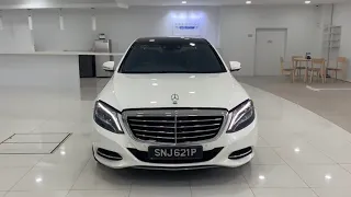 Mercedes Benz S500L R20 LED Rear Entertainment Sunroof 2014 White - SNJ621P