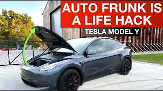 Tesla Model Y - The Ultimate EV Hack You Must Know! Auto Power Frunk