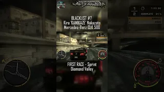 #7 KAMIKAZE - Mercedes-Benz CLK 500 - NFS MOST WANTED 2005 - FIRST RACE - Sprint - Diamond Valley