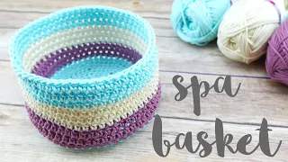 How To Crochet A Spa Basket (Summer Spa Getaway CAL)