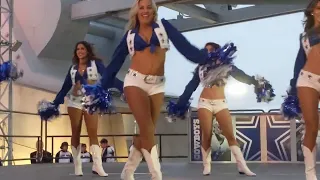 Dallas Cowboys Cheerleaders pregame performance on East side stage. close up view. 12/4/22