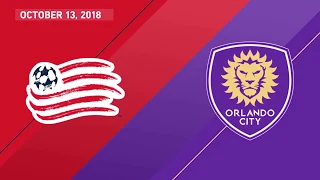 HIGHLIGHTS: New England Revolution vs. Orlando City SC | October 13, 2018