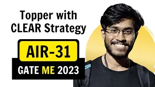 GATE AIR - 31 (ME) Clear strategy & Tips | Soham Biswas | GATE Topper from Exergic