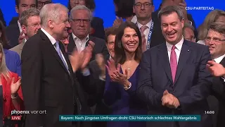 CSU Parteitag: Schlusswort von Horst Seehofer am 15.09.2018