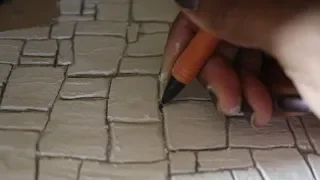 Dollhouse tutorial - How to make an easy flagstone floor