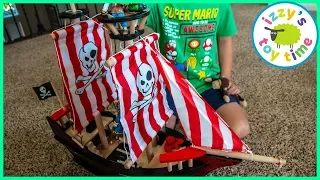 INCREDIBLE Wooden Pirate Ship! Father and Son Play With Lots of Toys